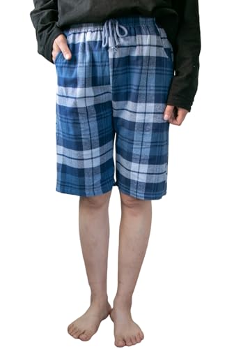 Big Boys Shorts, Plaid Loose Cotton Sleep Lounge Pants 10-16 Years3