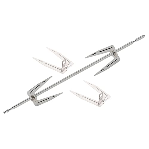 Luxshiny 1 Set Rotating Bbq Forks for Air Fryer Oven Grill Chicken Tools Includes Rod Screws for Whole Chicken Roasting and Meat Grilling Activities