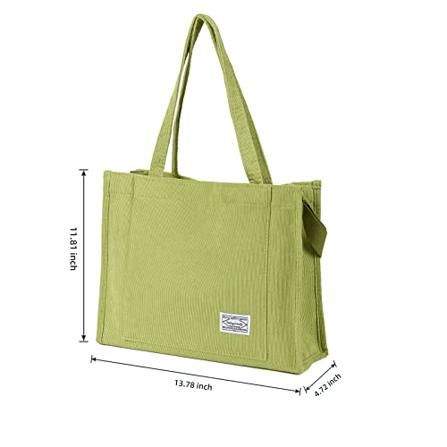 Image of Valleycomfy Corduroy Tote Bag for Women Travel Crossbody Bag Purse Women Shoulder Bags Work Handbags Everyday Hobo Bag