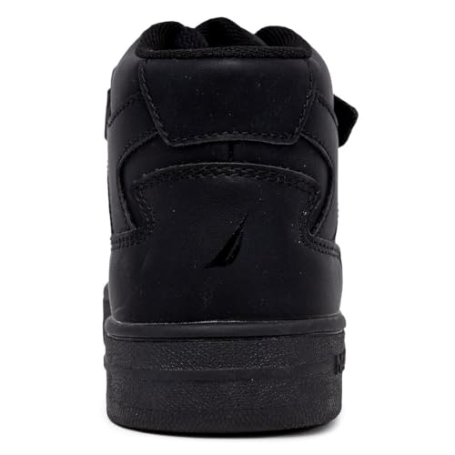 Nautica Boys High-Top Sneakers Lace-Up Trainers Basketball Style Shoes-Jarrel Hi Youth-Black Mono-6 thumb #2
