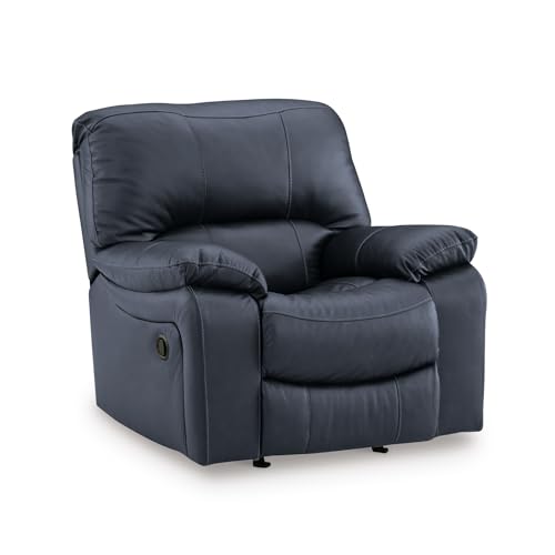 Signature Design by Ashley Leather Power Rocker Recliner Chair, Ocean Blue - image 1