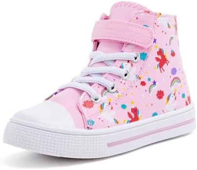 Kids Toddler Sneakers Girls Boys High Top Canvas Shoes Unisex-Chi...