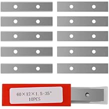 2-3/8"60MM Carbide Paint Scraper Blade, 10Pcs Double-Edged Reversible Replacement Heavy Duty Blades, Fit for TJATSE, Oneida Air, Warner100X Scraper, for Paint, Wood, Glue and Concrete