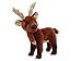 Produktbild Bavaria Home Style Collection Deko Kuscheltier Plüsch Großer Hirsch Braun stehend mit beigem Geweih 35 cm groß -Dekoration Weihnachten