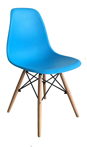Eurosilla ST004AZ-1 Chaise de Salle à Manger, en hêtre, Couleur Bleu, Bois, 54 x 47 x 81 cm