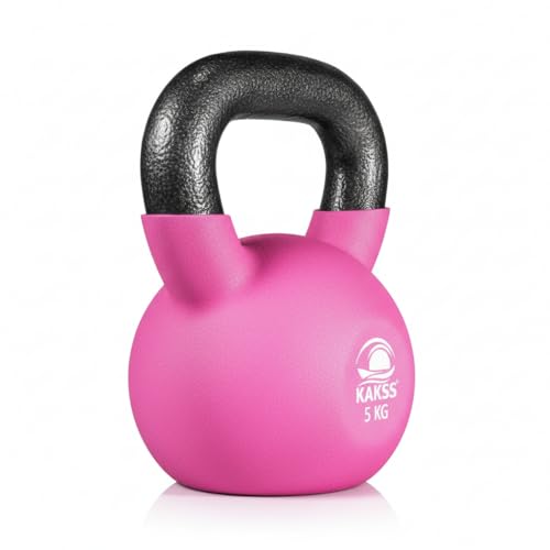 Image of Kakss Half Coating Neoprene Kettlebell (PINK, 5 KG)