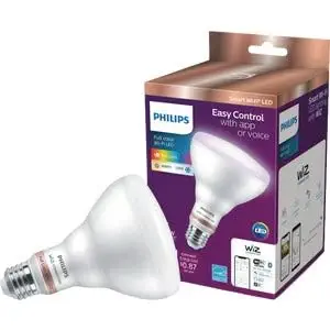 Philips 65-Watt Equivalent BR30 LED Smart Wi-Fi Color Changing Light Bulb (1-Pack)