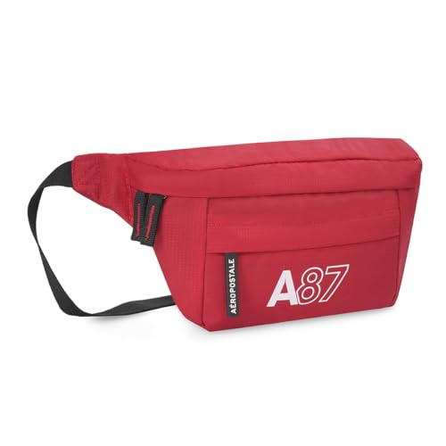 Image of Aeropostale Oliver Unisex Polyester Waist Pouch Bags & Cases - Red