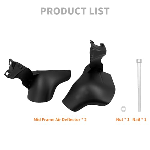 HCmotorku Motorcycle Mid Frame Air Deflector Heat Shield Fit for Harley Softail Breakout Street Bob Fat Bob Low Rider FXBR 2018-2024 Black - Thumbnail 5