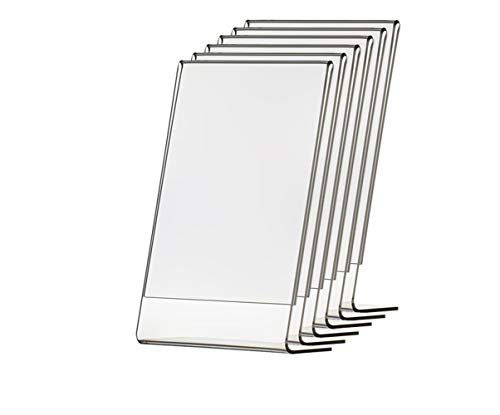 6 Pack Acrylic Sign Holder for 4