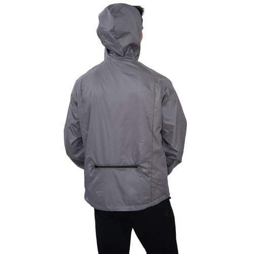 Image of Bonjour Men's Regular Fit Windcheater Jacket for Running, Travel & Hiking, Lightweight Full-Zip High Neck Windbreaker with Pockets