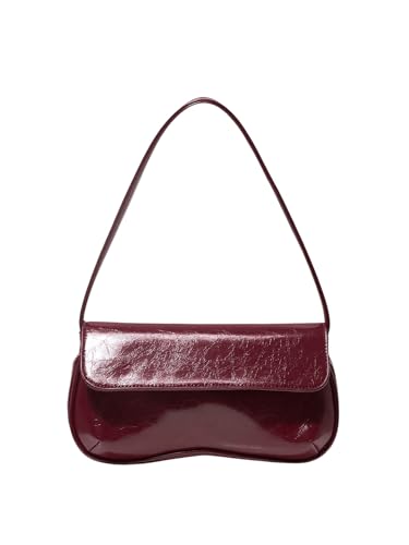 Image of Verdusa Women's Retro Flap Shoulder Bag PU Leather Top Handle Underarm Bag Purse
