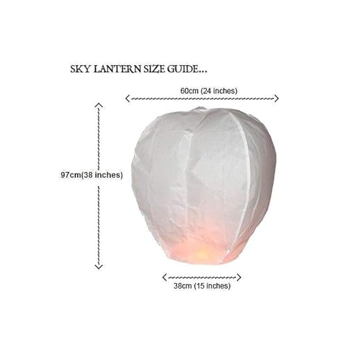 Image of PRINT BHARAT Paper Flying Sky Lantern Hot Air Balloon with Fuel Wax Candle Balloon /Birthday /All Festival Multicolor,Paper (Pack of 15)