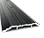 KC Hardware Aluminum Door Threshold- Door Saddle- Metal Transition Strip for Flooring- Door Sill Extension- Door Thresholds for Exterior Doors- 4" Wide 1/2" High- 60" Black Anodized
