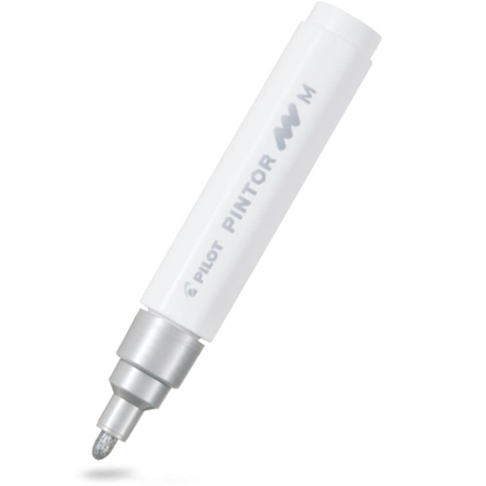 Pintor Medium Bullet Tip Paint Marker, 4.5mm, Silver Single Pen
