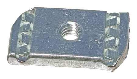 Channel Springless Nut, 3/8In, Silver, Set of 2