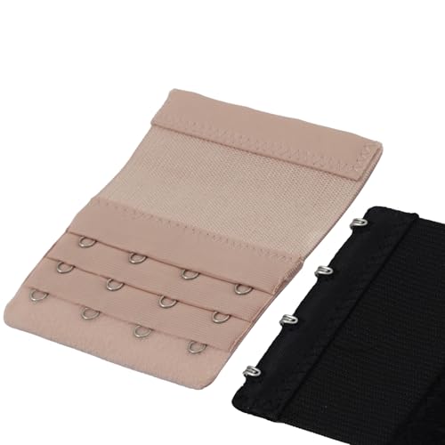 Image of Bra Strap Extenders, Women Elastic Extensions Bra Extender Set, 6 Piece,Skin,White,Black