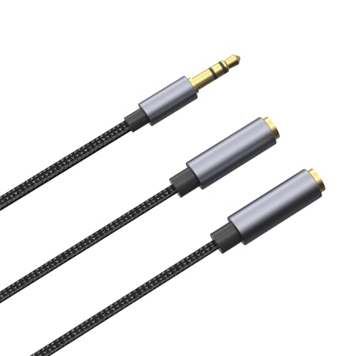 Cable divisor para auriculares 3.5mm 1 macho a 2 hembras miniatura 3