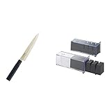 貝印 KAI 刺身包丁 関孫六 金寿 210mm 日本製 AK1105 & KAI ダイヤモンドセラミックシャープナー 片刃用 日本製 AP0162【セット買い】