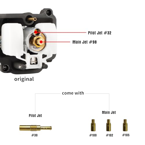 Image of NIBBI PWK24mm Carburetor with Carb Jets, Fit 125cc-150cc YAMAHA KAWASAKI SUZUKI Apollo SSR TTR SYM TAOTAO Atv Dirt Bike Pit Bike GY6 Motorcycle Moped (PWK-24mm)