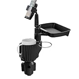 Utilisation facile : pour fournir un excellent équilibre entre votre bouteille d'eau/tasse et votre téléphone portable, le support de téléphone pour voiture est conçu avec une base pratique assez profonde.