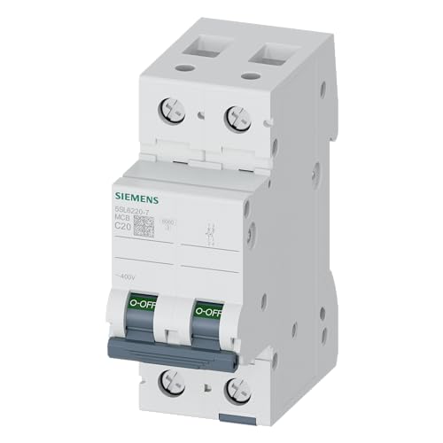 5SL62207 Interruptor automático magnetotérmico 2P 20A Curva C 6kA 400V