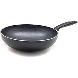 Wok Greenpan GreenPan Andorra Wok Antiadherente con Revestimiento de Cerámica, Apto para Todo Tipo de Cocinas, Inducción, Horno y Lavavajillas, 28 cm, Negro, 3.6 litros, Aluminio