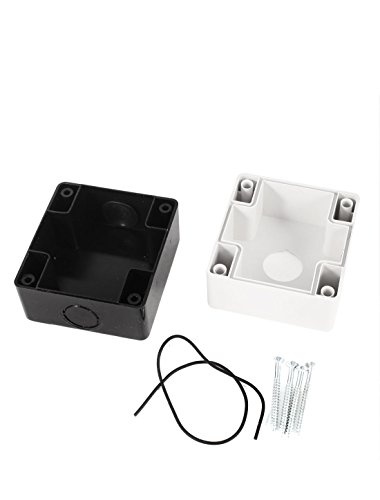 Trou de bouton poussoir 22mm noir blanc boîtier unité de commande électrique 2 pièces - 2
