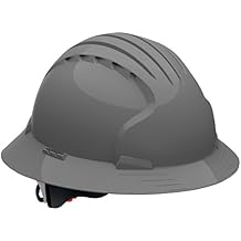 Evolution Deluxe 6161 Full Brim Hard Hat with HDPE Shell, Gray