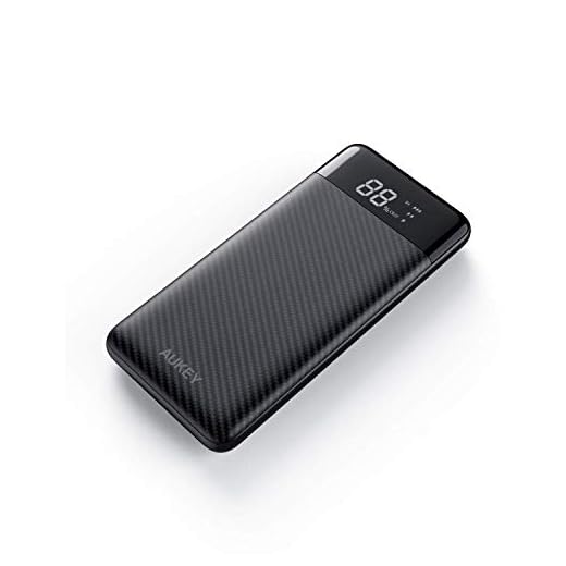 AUKEY Batterie Externe 10000mAh USB C Power Bank avec 3 sorties et 2 entrées pour iPhone 11/Pro/XS, Samsung note 10, Nintendo Switch, etc.