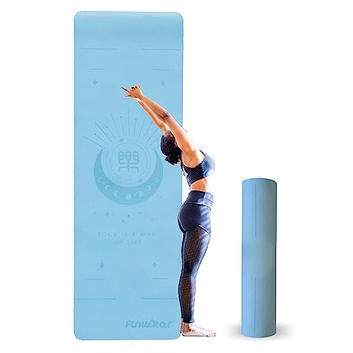 FunWater Yoga Mat Non Slip, Anti-Tear Pilates Fitness Mats for Women, Exercise Mats for Home Workout