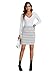 OPOIPIN Women's Plaid High Waist Zipper Slit Pencil Bodycon Mini Skirt White Large