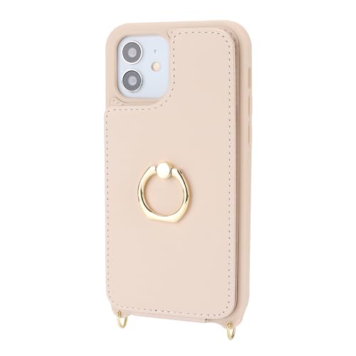 Image of for iPhone 11 Phone Case with Card Holder and Strap for Women,Crossbody Lanyard,Kickstand Ring Stand,Snap Clasp,Phone Wallet Cases 6.1 inch(Beige)