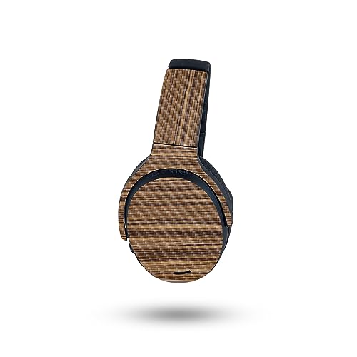 Image of MightySkins Carbon Fiber Skin Compatible with Skullcandy Crusher ANC 2 - Dark Zebra Wood | Protective, Durable Textured Carbon Fiber Finish | Easy to Apply