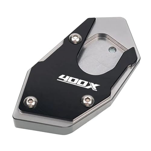 Béquille de moto élargie pour stationner votre CB400X en toute sécurité en camping