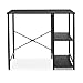 Amazon Basics Classic Home Office Computer Desk with Shelves, 29.5 x 19.6 x 35.5 Inches, Black