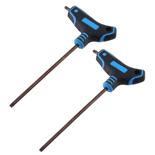 Image of Antrader T25 Torx Screwdriver,Anti Tamper Proof Torx Key,S2 Steel Non-Slip T-Handle Dual End Wrench-2Pcs (Blue)