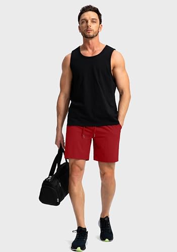 Image of Soothfeel Men's Running Shorts with Zipper Pockets 9 inch / 7 inch / 5 inch Quick Dry Eight Basketball Gym Workout Athletic Shorts