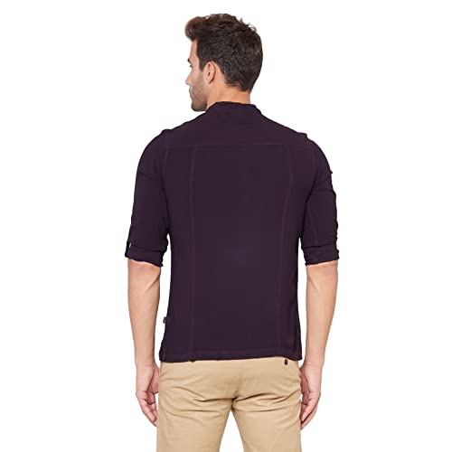 Image of Identiti Men Solid Slim Fit 100% Viscose Casual Shirt /Kurta for Men