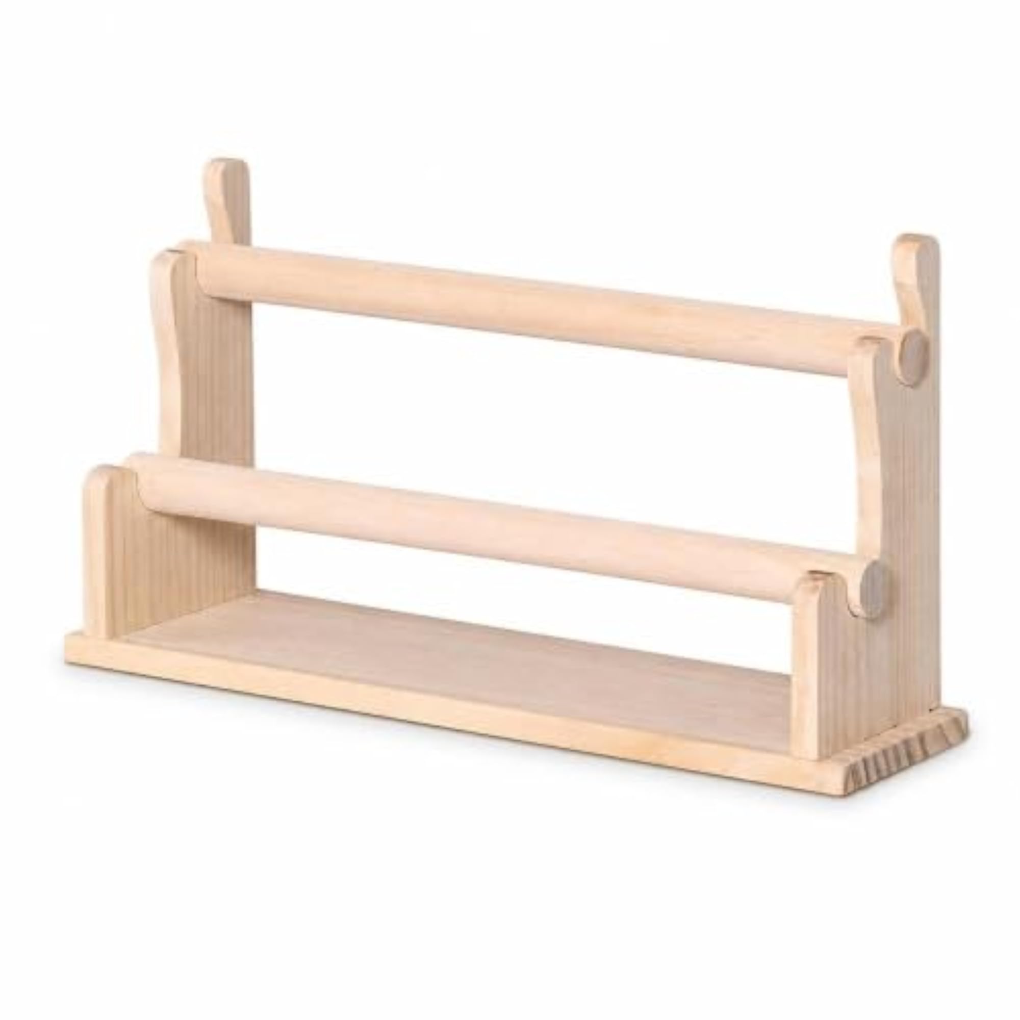 Solid Wood Two-Tier Bracelet and Watch Display Stand