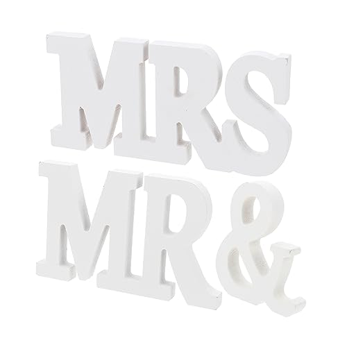 Cabilock Wooden Sign Adornment 3pcs Letter Ornaments Decorative Letter Craft Home Decor