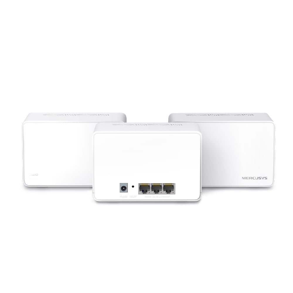 Mercusys Halo H80X (1 Paquete) - Sistema de Malla WiFi6 AX3000, 3 Puertos Gigabit, itinerancia fluida, MU-MIMO, Control Parental transmisión 4K y Alcance Completo en Toda la casa