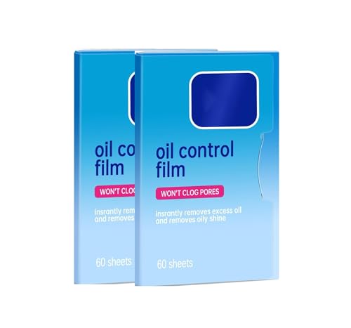2 Packs Oil Blotting Papers for Face (120 Sheets) - Oil Absorbing Blotting Sheets for Oily Skin, Makeup-Friendly & Portable Oil Wipes