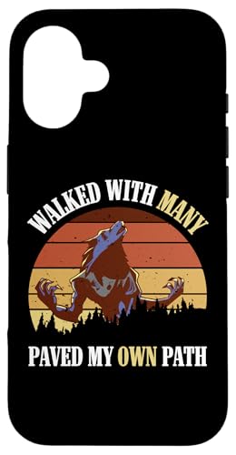 Caminó Con Muchos Pavimentó Mi Propio Camino Sigma Alpha Wolf Meme Carcasa para iPhone 16