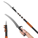 AgiiMan 26FT Reach Pole Saws for Tree Trimming, Pole Saw with 5-20FT Telescoping Extension Pole, Pruning Saw with 19' 3X Detachable Saw, Non-Slip Handle, Tree Trimmer for Garden Palms Shrubs