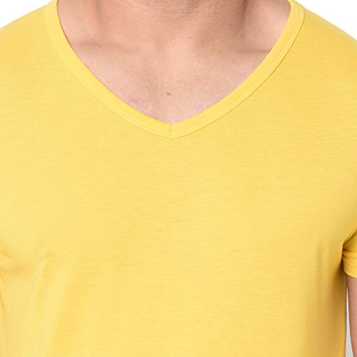 Image of Men's Cotton Blend Half Sleeve V Neck Tshirt