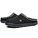 Ranberone Homme Chaussons Hiver Pantoufles de Maison Antidérapantes Pantoufles en Mousse à Mémoire pour Extérieur et Intérieur Noir 43/44 EU