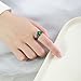 Custom Engraved Couple Rings Set Promise Rings for Him and Her Purple Matching Wedding Rings for Couples Black and Blue Titanium Rings for Men Wedding Band CZ Engagement Ring for Women,Size 5-13 (Black+Green)