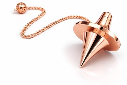Image of Spinning Top Design Openable Copper Pendulum for Reiki Healing, Dowsing & Chakra Balancing - Divination & Meditation Tool for Energy Cleansing