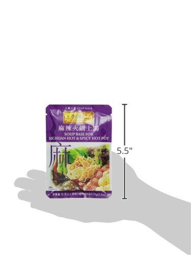 Miniatura 8 de Lee Kum Kee Base de sopa para olla caliente Sichuan caliente y picante bolsas de 25 onzas paquete de 12 ingredientes veganos sin GE sin conservantes